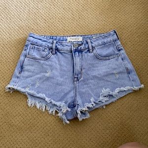 PACSUN high rise festival jean shorts